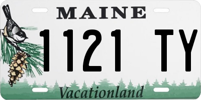 ME license plate 1121TY