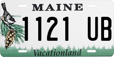 ME license plate 1121UB