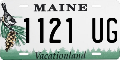 ME license plate 1121UG