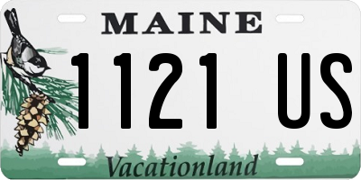 ME license plate 1121US