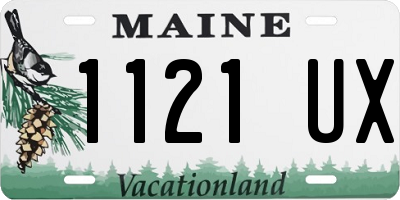 ME license plate 1121UX