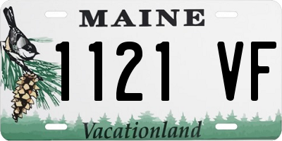 ME license plate 1121VF