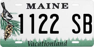 ME license plate 1122SB