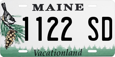 ME license plate 1122SD