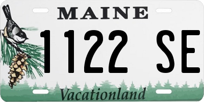 ME license plate 1122SE