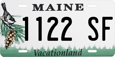 ME license plate 1122SF