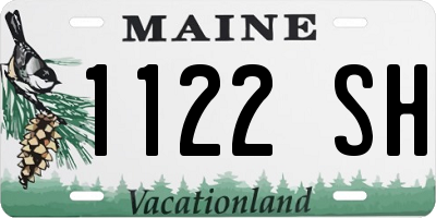ME license plate 1122SH