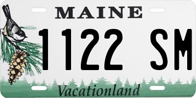 ME license plate 1122SM