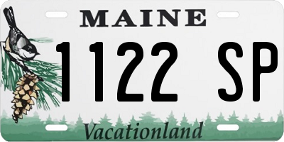 ME license plate 1122SP
