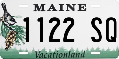 ME license plate 1122SQ