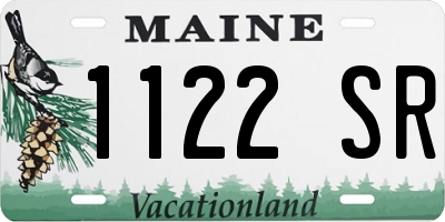 ME license plate 1122SR