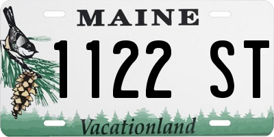 ME license plate 1122ST