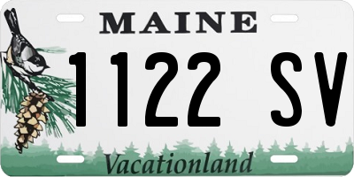 ME license plate 1122SV