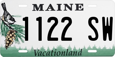 ME license plate 1122SW