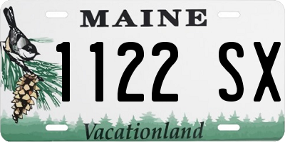 ME license plate 1122SX