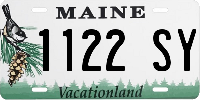 ME license plate 1122SY