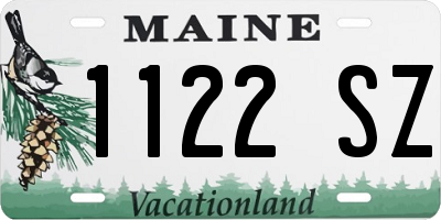 ME license plate 1122SZ