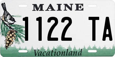 ME license plate 1122TA