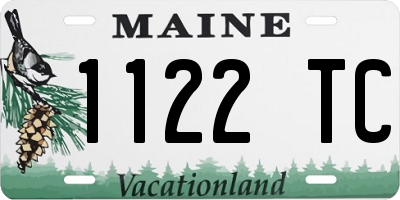 ME license plate 1122TC