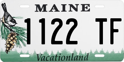 ME license plate 1122TF