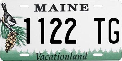 ME license plate 1122TG