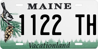 ME license plate 1122TH