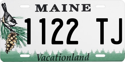 ME license plate 1122TJ
