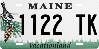 ME license plate 1122TK