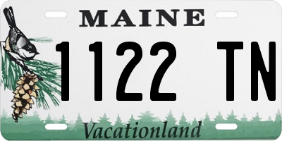 ME license plate 1122TN