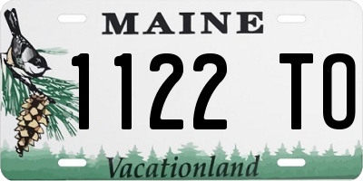 ME license plate 1122TO