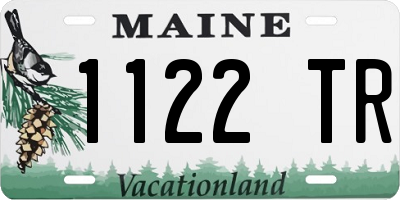 ME license plate 1122TR