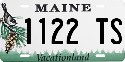 ME license plate 1122TS