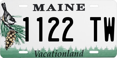ME license plate 1122TW
