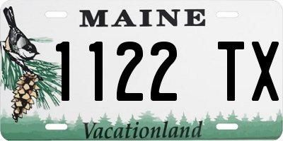 ME license plate 1122TX