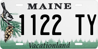 ME license plate 1122TY
