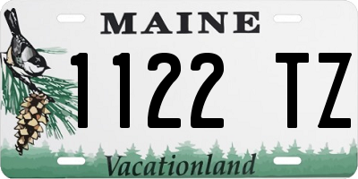 ME license plate 1122TZ