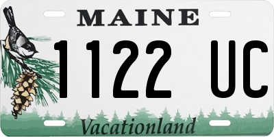 ME license plate 1122UC