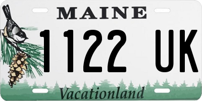 ME license plate 1122UK