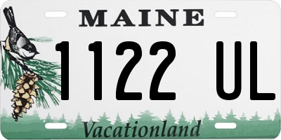 ME license plate 1122UL