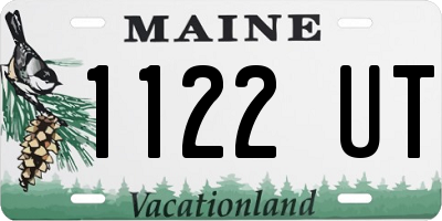 ME license plate 1122UT