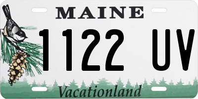 ME license plate 1122UV