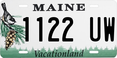 ME license plate 1122UW