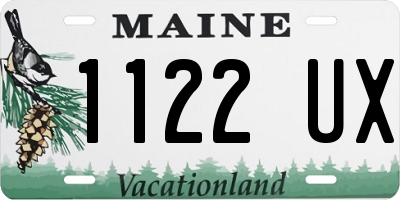 ME license plate 1122UX
