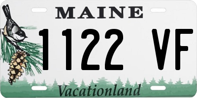 ME license plate 1122VF