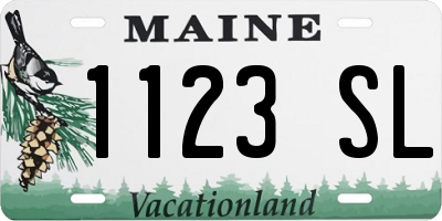 ME license plate 1123SL