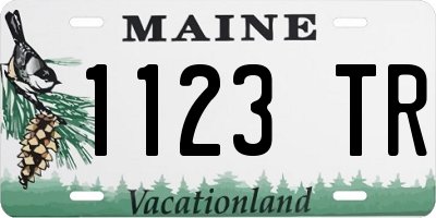 ME license plate 1123TR