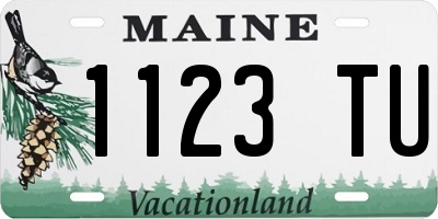 ME license plate 1123TU