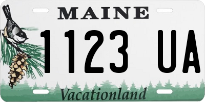 ME license plate 1123UA