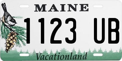 ME license plate 1123UB