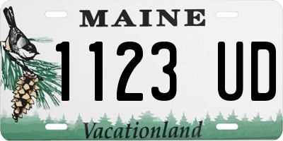 ME license plate 1123UD